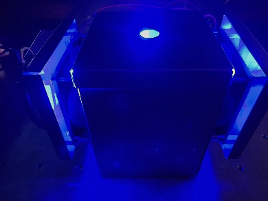 Figure 2. Blue LED reactor for photo-thermal catalysis.